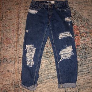 Petrol High waisted distressed mom jeans 😻 S 6